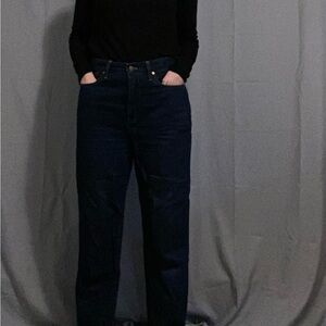 Dark Blue baggy tapered jeans